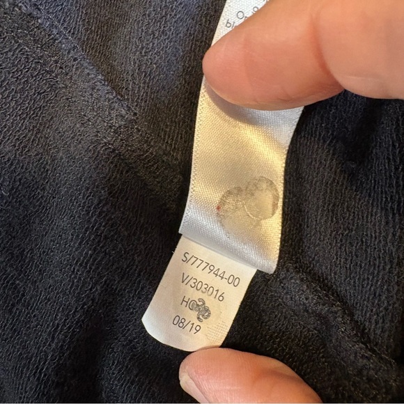 Athleta Black Pranayama Restore Wrap Cardigan Sweater Womens Large Open Front - Picture 9 of 9